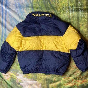 vintage reversible nautica puffer coat